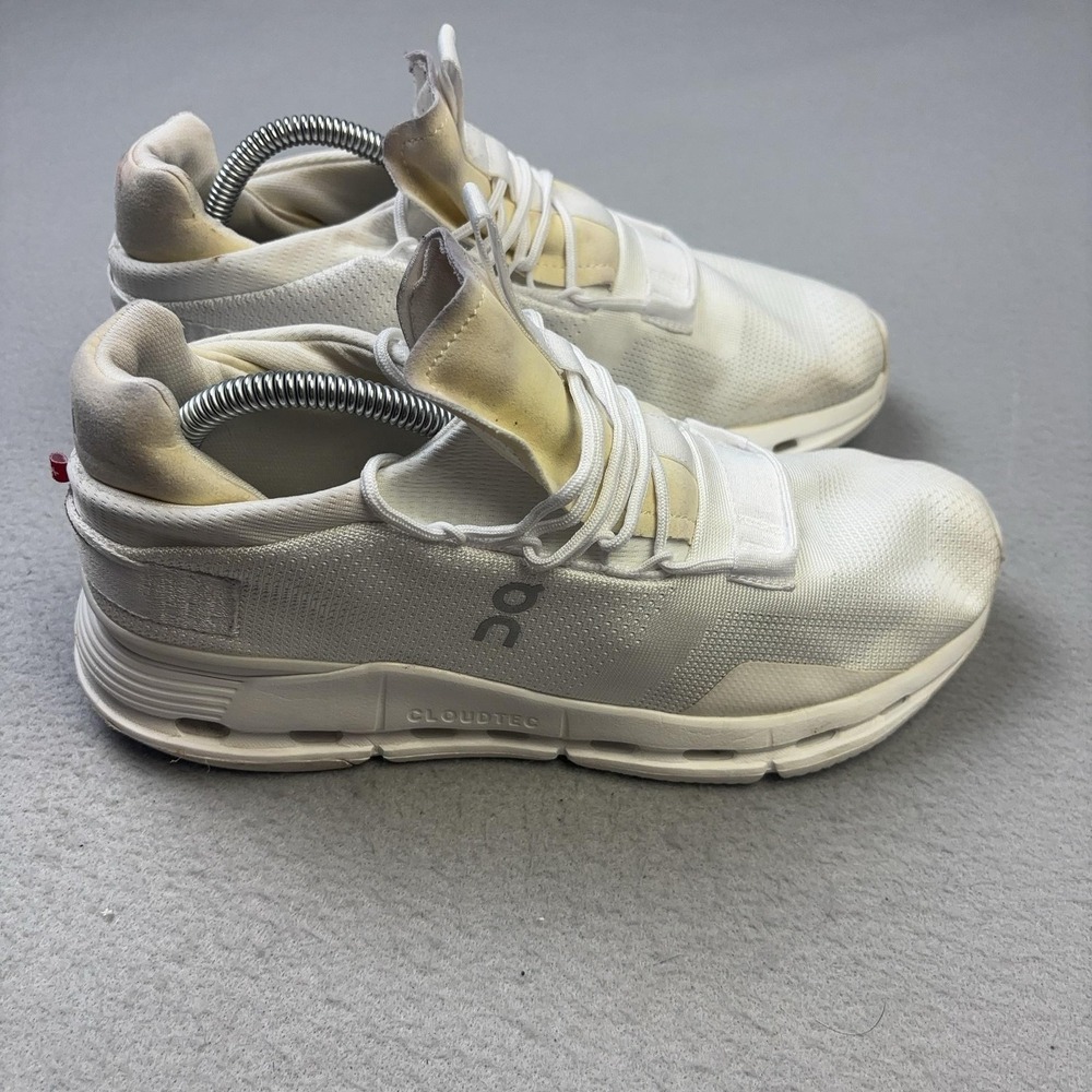 On Running Shoes Mens Size 8.5 White Mesh CloudTec Running Athletic Sneakers